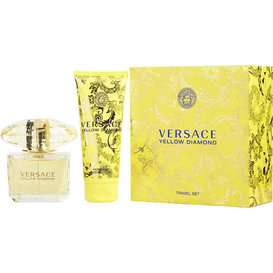 VERSACE YELLOW DIAMOND by Gianni Versace (WOMEN) - EDT SPRAY 3 OZ & BODY LOTION 3.4 OZ (TRAVEL SET)